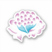 明るいコーンフラワーブルー、スカイガーリーメゲンタ、 シール (正面)