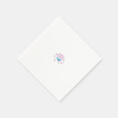 明るいコーンフラワーブルー、スカイガーリーメゲンタ、 スタンダードカクテルナプキン (角)