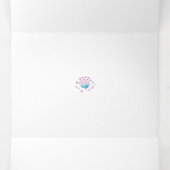 明るいコーンフラワーブルー、スカイガーリーメゲンタ、 三つ折りカード (内部中)