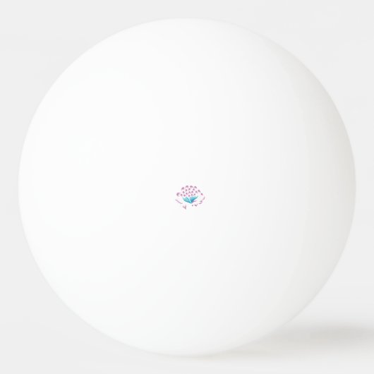 明るいコーンフラワーブルー、スカイガーリーメゲンタ、 卓球ボール (正面)