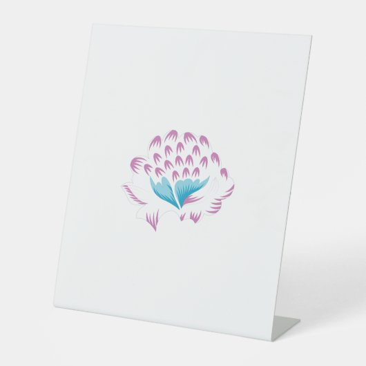 明るいコーンフラワーブルー、スカイガーリーメゲンタ、 台座サイン (正面)