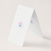 明るいコーンフラワーブルー、スカイガーリーメゲンタ、 名刺 (正面)