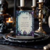 明るいゴシック様式のハロウィーンベイビーシャワー 招待状