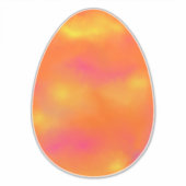 明るいゴールデンオレンジのイースターエッグ シール (正面)