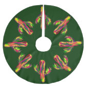 明るいサボテン ブラッシュドポリエステルツリースカート (正面)