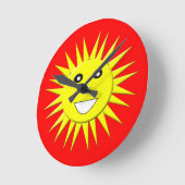 明るいサンシャインウォール時計 ラウンド壁時計 (傾斜)