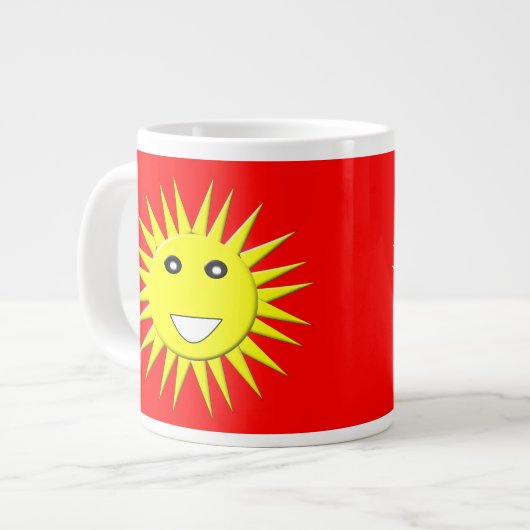 明るいサンシャインマグ ジャンボコーヒーマグカップ (正面左)