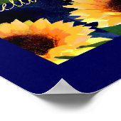 明るいサンフラワーアートポスターhello sunshine ポスター (角)