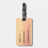 明るいサンフランシスコの夕日。 ラゲッジタグ (裏面縦)