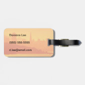 明るいサンフランシスコの夕日。 ラゲッジタグ (裏面横)