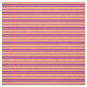 明るいサーモンと紫の色の線 ファブリック (見本)