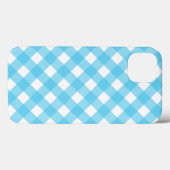明るいサーリアンブルーギンガムケース – メイトiPhoneケース Case-Mate iPhoneケース (裏面 (横))
