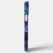 明るいシアンからピンク色の色合いで磨かれた汚れたカーブ Case-Mate iPhoneケース (裏面 / 右)