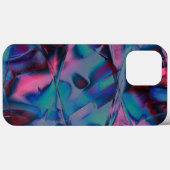 明るいシアンからピンク色の色合いで磨かれた汚れたカーブ Case-Mate iPhoneケース (裏面 (横))