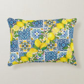 明るいシシ地中海のリアンタイルシトラスレモン アクセントクッション (正面)