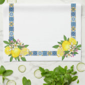 明るいシシ地中海のリアンタイルシトラスレモン キッチンタオル (折り畳み)