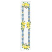 明るいシシ地中海のリアンタイルシトラスレモン ショートテーブルランナー (正面)