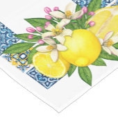 明るいシシ地中海のリアンタイルシトラスレモン ショートテーブルランナー (コーナー)