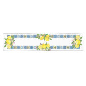 明るいシシ地中海のリアンタイルシトラスレモン ショートテーブルランナー (横)