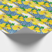 明るいシシ地中海のリアンタイルシトラスレモン ラッピングペーパー (角)