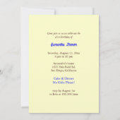 明るいシックなキャンドル21st誕生日パーティー 招待状 (裏面)