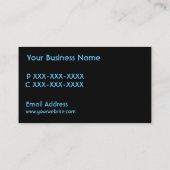 明るいシンプルブルーカスタムモノグラムの名刺 名刺 (裏面)