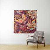 明るいシームレスなパターンがペイズリースタイルに。カラフル タペストリー (インサイチュ(横))