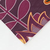 明るいシームレスなパターンがペイズリースタイルに。カラフル フリースブランケット (角)