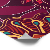 明るいシームレスなパターンのペイズリースタイル。カラフル ポスター (角)