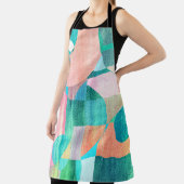 明るいジオメトカラフルリ抽象芸術 エプロン (インサイチュ)