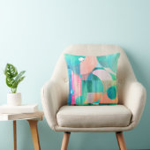 明るいジオメトカラフルリ抽象芸術 クッション (椅子)