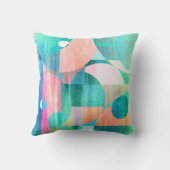 明るいジオメトカラフルリ抽象芸術 クッション (裏面)