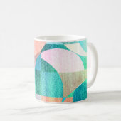 明るいジオメトカラフルリ抽象芸術 コーヒーマグカップ (正面右)