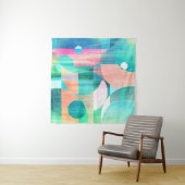 明るいジオメトカラフルリ抽象芸術 タペストリー (インサイチュ(横))