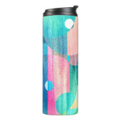 明るいジオメトカラフルリ抽象芸術 タンブラー (回転左)