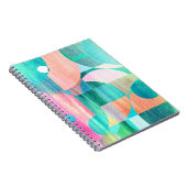 明るいジオメトカラフルリ抽象芸術 ノートブック (右側)