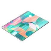 明るいジオメトカラフルリ抽象芸術 ノートブック (左側)