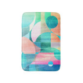 明るいジオメトカラフルリ抽象芸術 バスマット (正面縦)