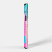 明るいジオメトカラフルリ抽象芸術 iPhoneケース (右側面)