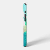 明るいジオメトカラフルリ抽象芸術 iPhoneケース (左側面)