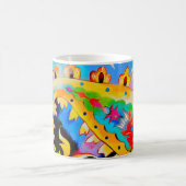 明るいジプシーのパターン（の模様が）あるなペイズリーのマグ コーヒーマグカップ (中央)