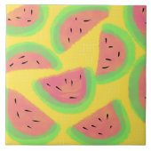 明るいスイカ黄色ピンク タイル (正面)