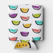 明るいスイカ:カラフルシームレスなパターン。 缶クーラー (裏面)