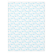 明るいスカイブルーフラワースモールフローラプリント テーブルクロス (正面)