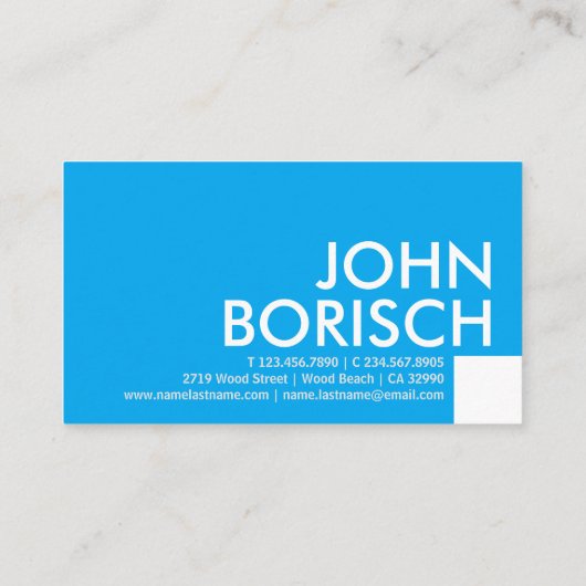 明るいスカイブルーホワイトフはっきりしたレッシモダンュ 名刺 (裏面)