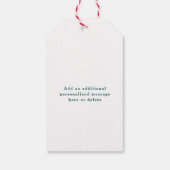 明るいスクリプモダントのメリークリスマスのシンプル写真 ギフトタグ (裏面)