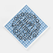 明るいスコッメリーティッシュパターンブルーと白シック (コーナー)