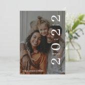 明るいスタイリッシュメリーフォトグリーンクリスマス シーズンカード (スタンド正面)