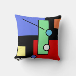 明るいスタイリッシュ抽象芸術アートジオメトリシェイプクッション クッション