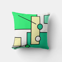 明るいスタイリッシュ抽象芸術アートジオメトリシェイプクッション クッション